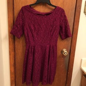 maroon dress